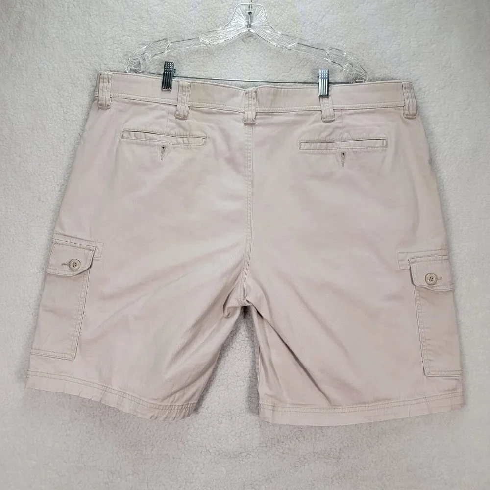St. Johns Bay Beige Comfort Stretch Relax Casual Outdoor Men's Cargo Shorts